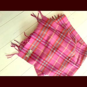 Pink Burberry scarf